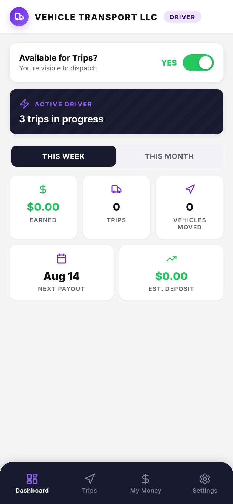 Driver Dashboard